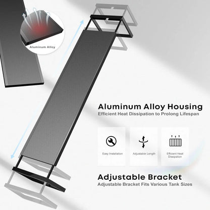 MICMOL Extreme II LED Aquarium Light - App Controlled Adjustable Plant Growth Lamp for Fish Tanks