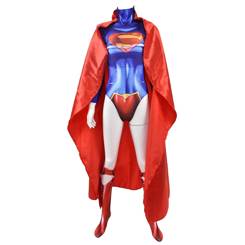 Adults Man of Steel Cosplay Costume – Superhero Zentai Bodysuit Jumpsuit for Halloween & Parties