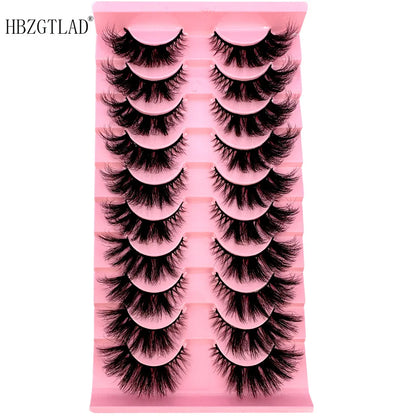 38 Styles 10 Pairs 3D Mink False Eyelashes – Natural Short & Long Fake Lashes Makeup Extension Kit