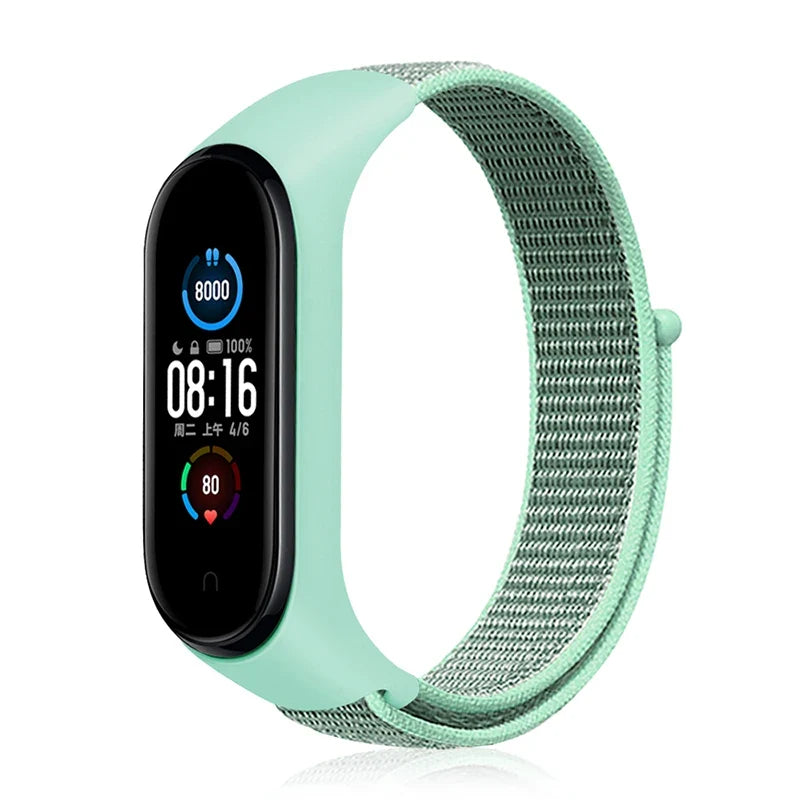 Nylon Loop Strap for Xiaomi Mi Band - Adjustable Sport Wristband Bracelet for Mi Band 3 4 5 6 7 8