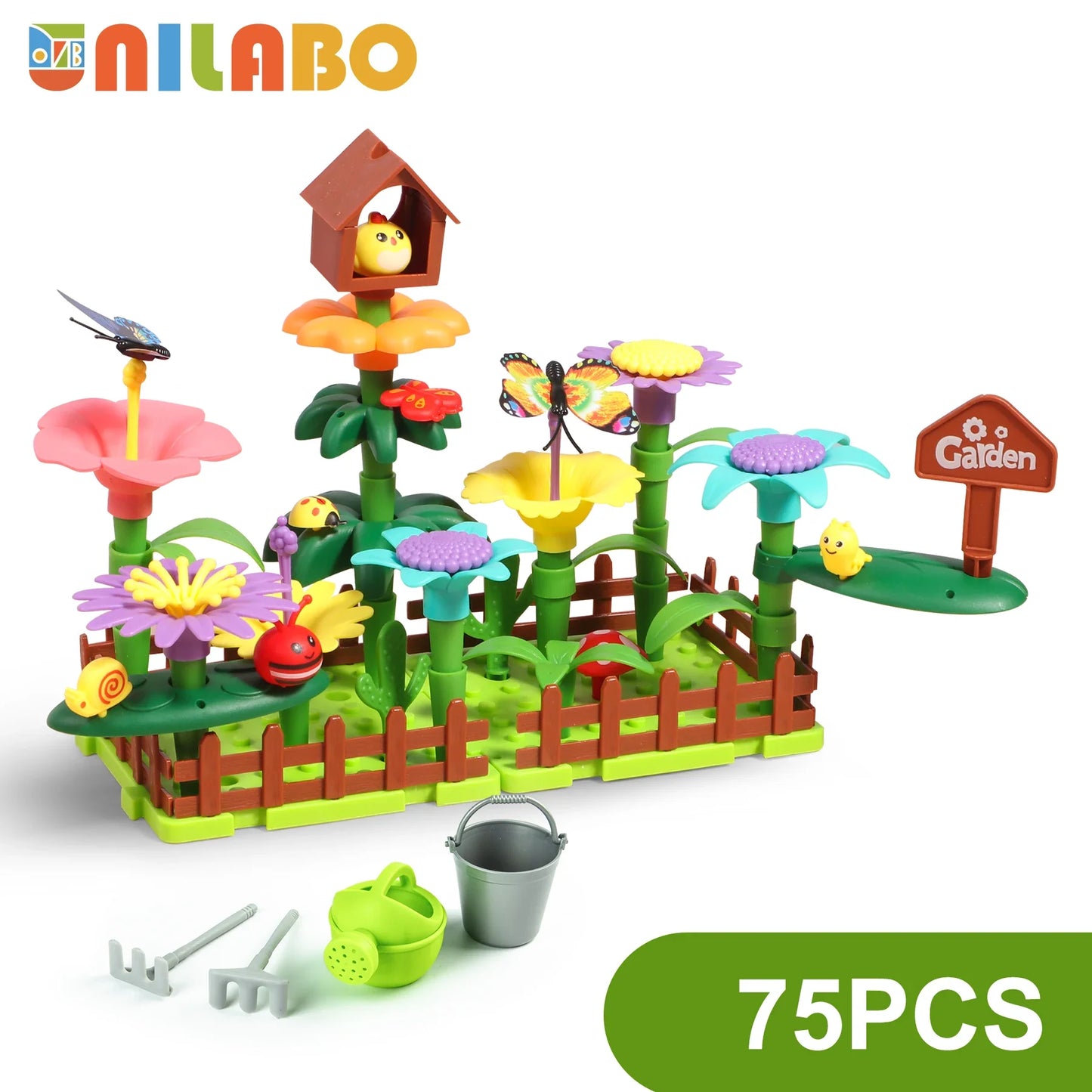 STEM Flower Garden Building Toy - Creative Educational Construction Set for Kids Ages 3-7