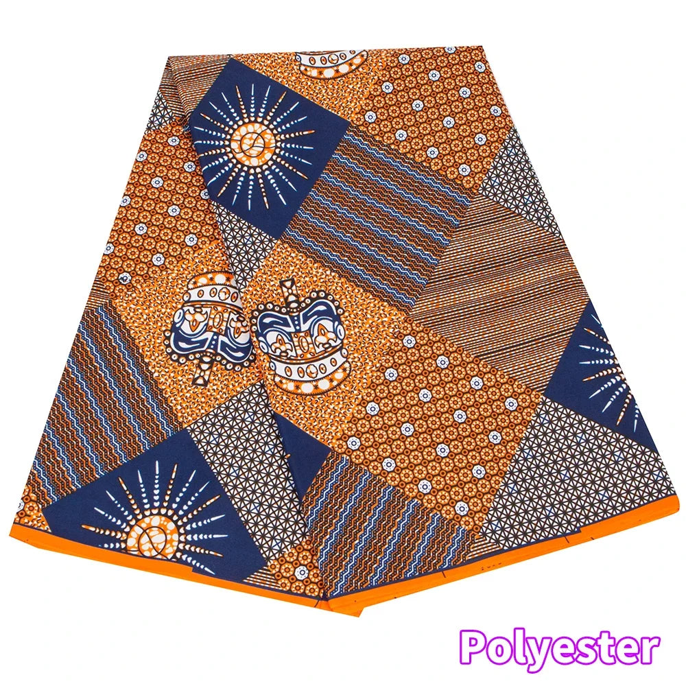African Ankara Wax Print Fabric - Retro Double Print Patchwork Sewing Material for DIY Clothing