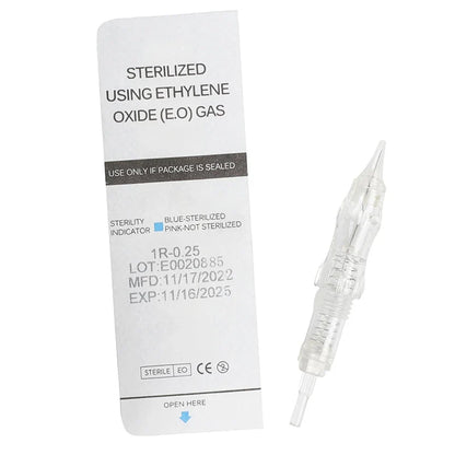 Professional PMU Cartridge Needles – 1R 3R 5R Screw Tips for P300 Rotary Tattoo Machine, Eyebrow & SMP Use