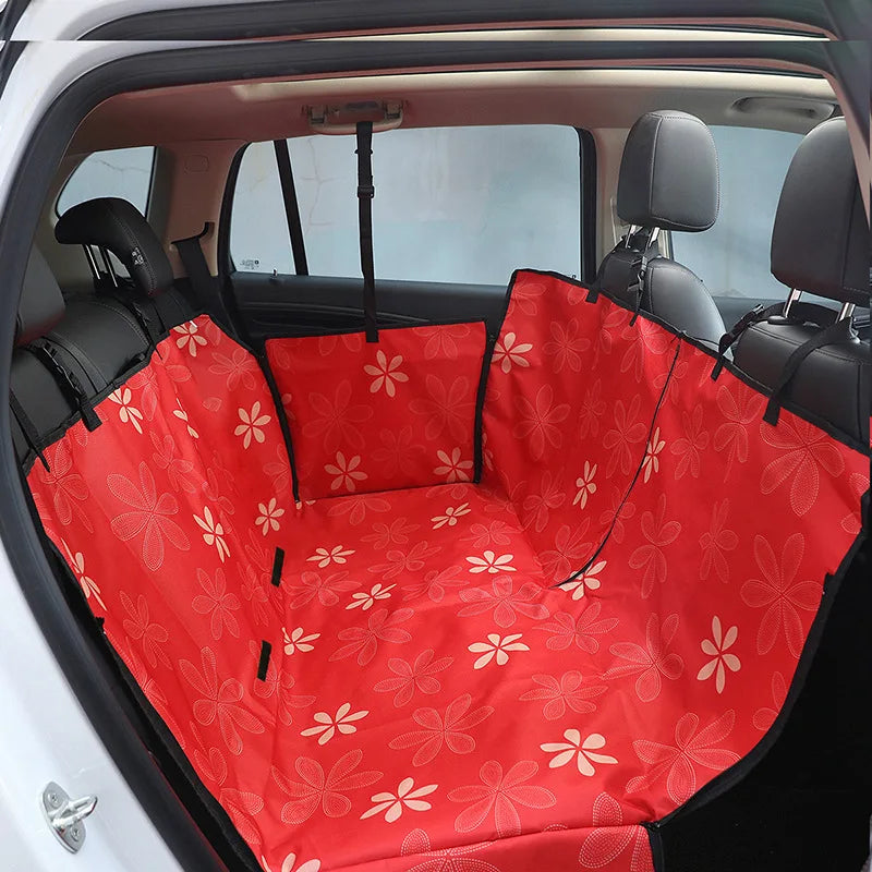 Waterproof Dog Car Seat Cover - Pet Travel Hammock Mat for Small, Medium & Large Dogs with Rear Seat Protection