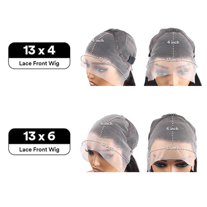Curly HD Lace Front Wig – 100% Human Hair 13x6 Lace Frontal Deep Wave & Water Wave Wig, Affordable Wigs for Women