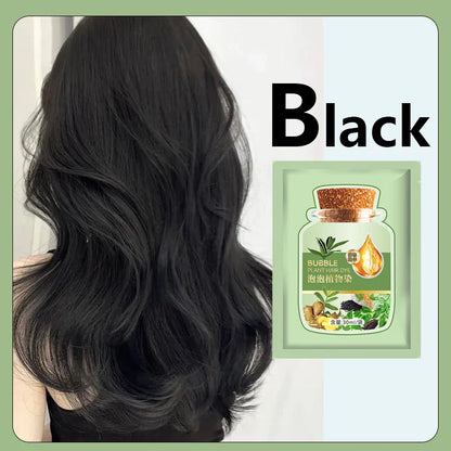 Pure Natural Herbal Hair Dye Shampoo – 5-Minute Gray & White Hair Color, Non-Irritating Hair Repair for Men & Women
