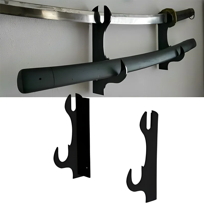Wall-Mounted Acrylic Samurai Sword Display Stand – Cosplay Sword & Knife Holder for Home Decoration