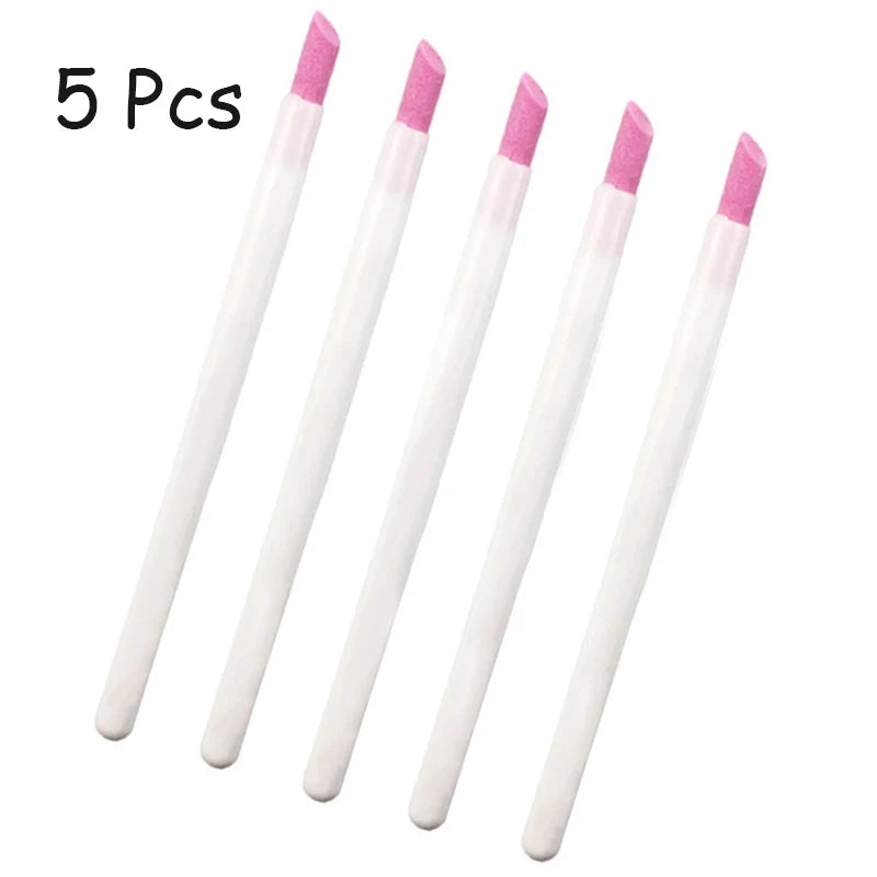 1/5Pcs Nail Art Quartz Grinding Pen - Cuticle Remover Tool for Gel Polish Manicure & Nail Care