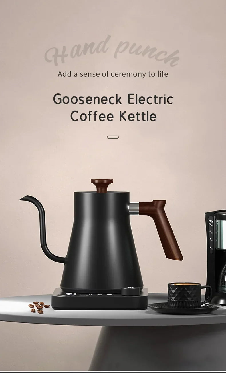 1200W Electric Gooseneck Kettle - Intelligent Constant Temperature Control Coffee & Tea Pot, Portable Hand Brewed Kettle