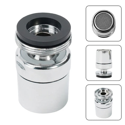 360° Swivel Faucet Aerator - Water Saving Splash Proof Tap Sprayer Nozzle for Kitchen Sink