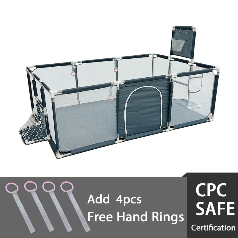 IMBABY Baby Playpen Safety Fence - Large Indoor Activity Gym Corral Play Area for Kids Toddlers