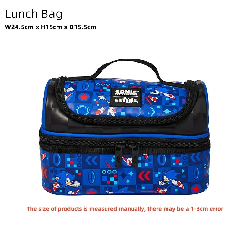 Smiggle Sonic Cartoon Backpack — Australia Schoolbag for Kids, Anime Student Bag & Gift