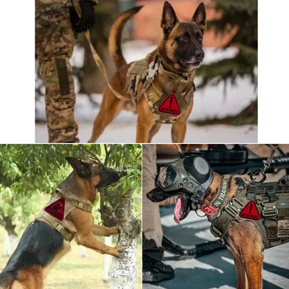 Dog Bite Risk Warning Patch - Embroidered K9 Service Dog Hook & Loop Badge
