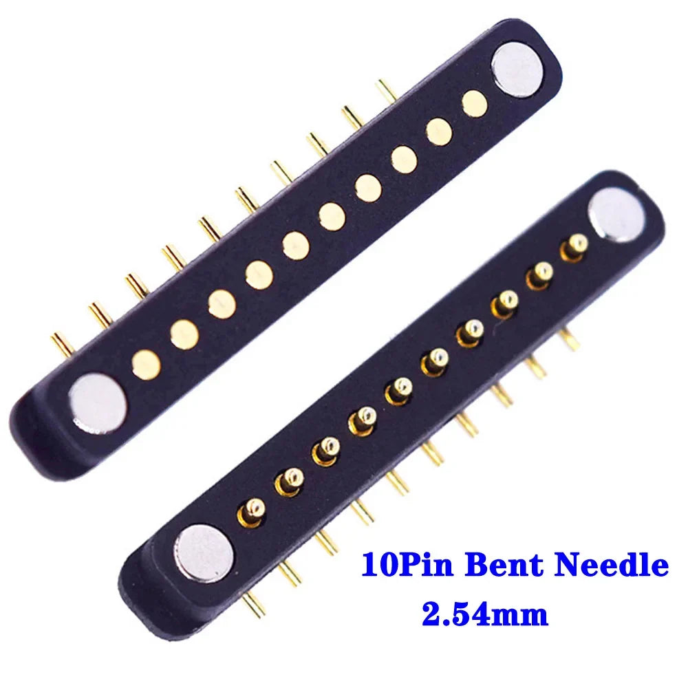 Magnetic Pogo Pin Connector - 2-10 Pin Spring Loaded Male Female DC Power Socket with 2.54/4.0/2.8mm Pitch