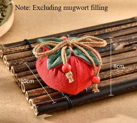 Persimmon Incense Bag - Hanging Car Rearview Mirror Blessing Pouch for Good Fortune and Decor