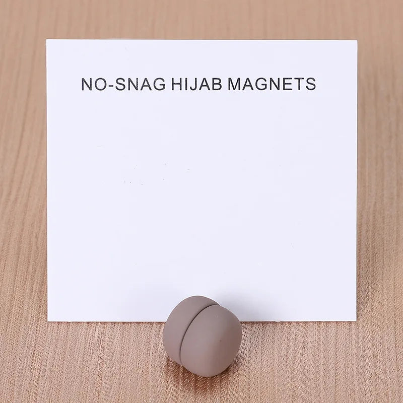 WLP Magnetic Hijab Clips - Solid Color Round Strong Magnet Pins for Silk Scarves Shawls Turban Accessories