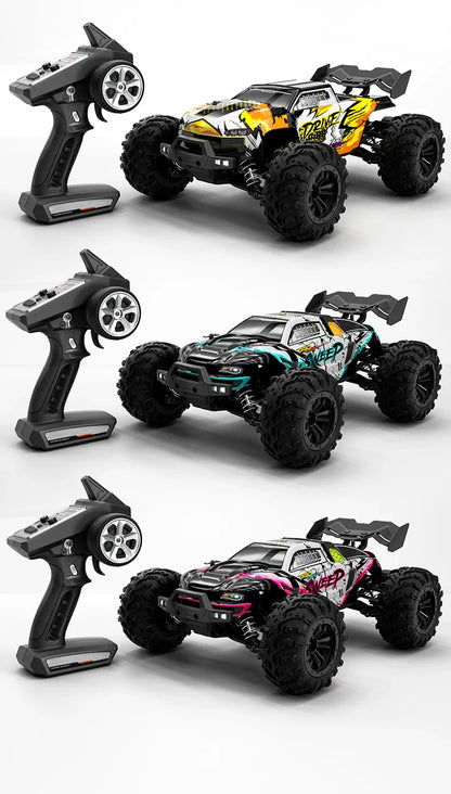 ZWN 1:16 4WD RC Monster Truck – 70KM/H High-Speed Drift Remote Control Car with LED for Kids, vs Wltoys 144001