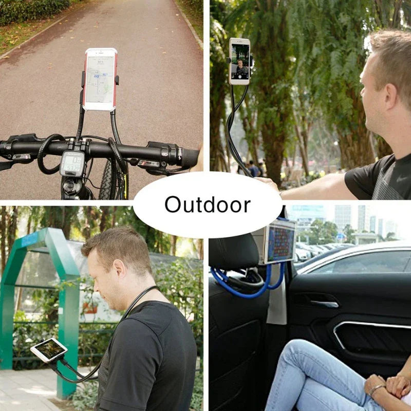 Flexible Mobile Phone Holder – 360° Neck Hanging Stand for Bed, Fits iPhone, Xiaomi, Samsung, Lazy Necklace Bracket