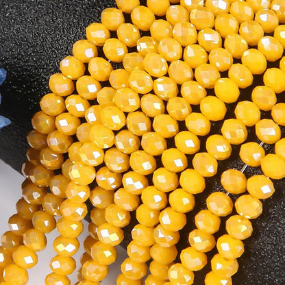 4mm/6mm/8mm Round Crystal Glass Beads – Faceted Spacer Loose Beads for DIY Jewelry Making & Needlework Craft Accessories