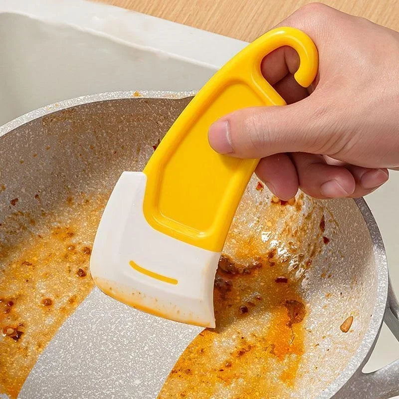 Soft Blade Kitchen Cleaning Spatula Scraper Brush | Pan, Pot & Dish Cleaner Tool for Cooking and Baking