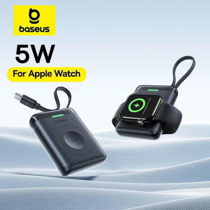 Baseus Magnetic Apple Watch Charger - 5W USB-C Wireless Charging Cable for Watch Series S1-S10, SE, SE2 & Ultra 2