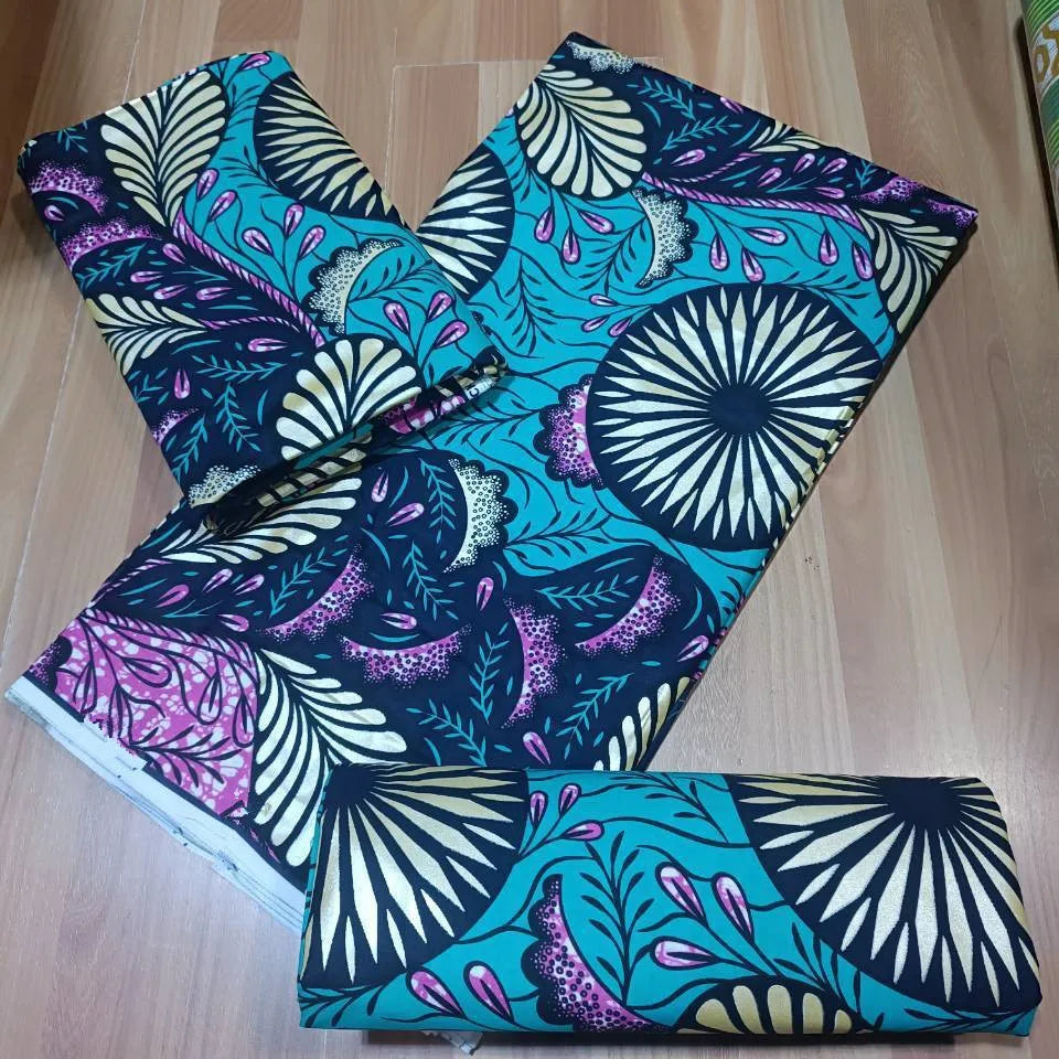 100% Cotton African Wax Print Fabric - High Quality Ankara Fabric 6 Yards