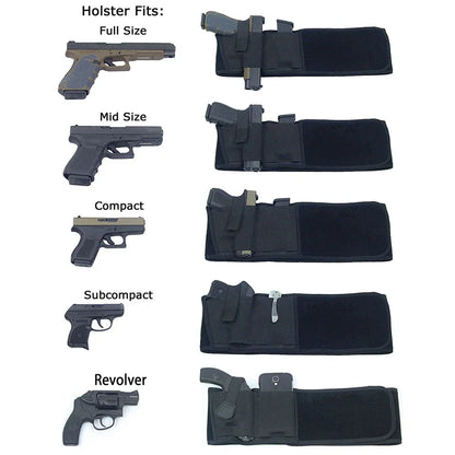 Tactical Hidden Belly Gun Holster – Portable Concealed Carry Waistband Belt for Outdoor Hunting, Shooting & Defense