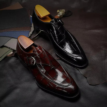 Men’s British Style Leather Oxford Shoes - Retro Carved Business Dress Shoes for Wedding & Banquet