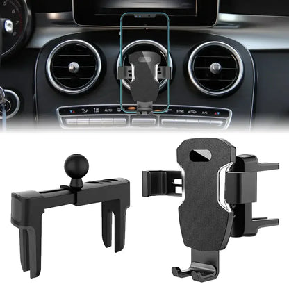 Universal Car Air Vent Phone Holder - 17mm Ball Head Round Clip Mount for Mercedes Benz Vent Outlet