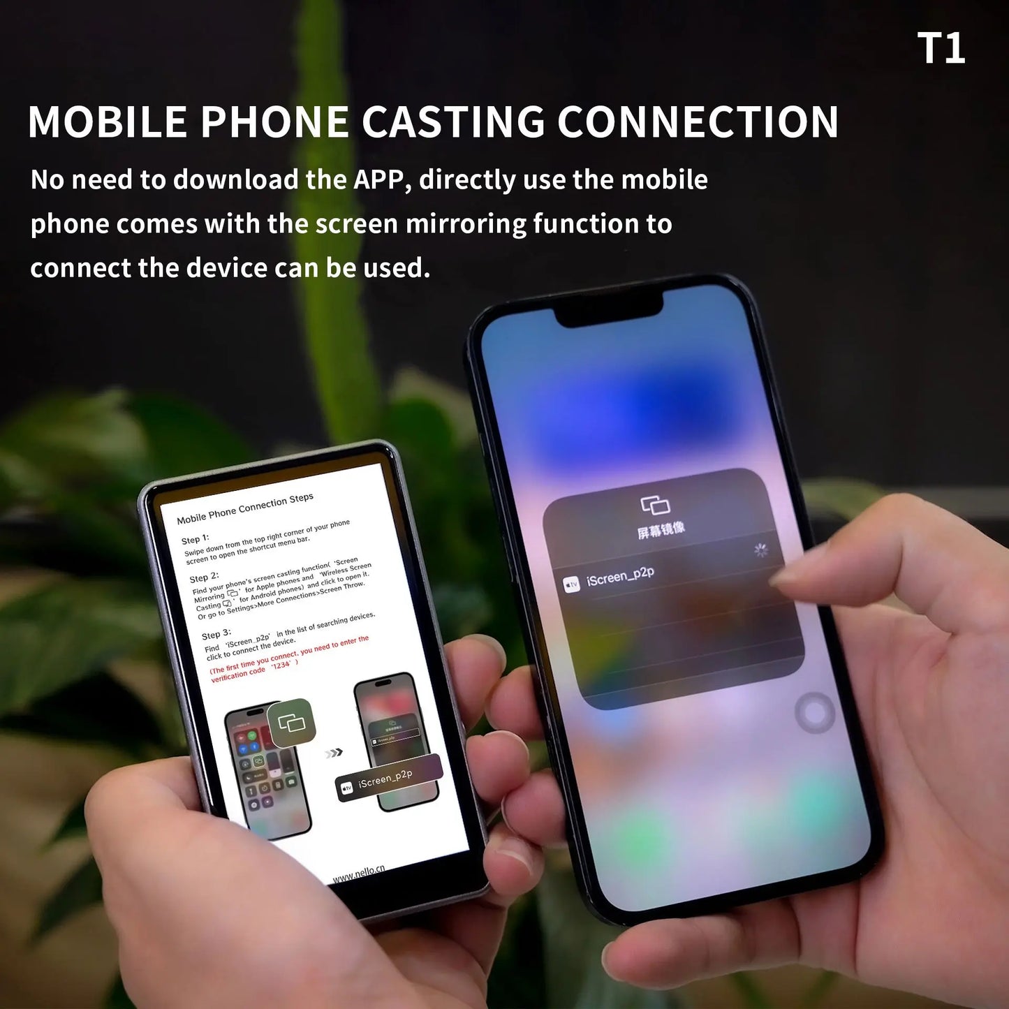 Magnetic Phone Vlog Selfie Monitor Screen – Rear Camera Selfie Display Compatible with iPhone & Android