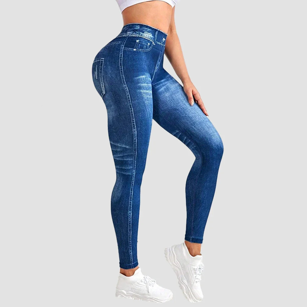 Women's Non Denim Leggings - High Stretch Yoga Gym Workout & Casual Fitness Tights