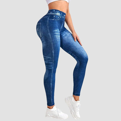 Women's Non Denim Leggings - High Stretch Yoga Gym Workout & Casual Fitness Tights
