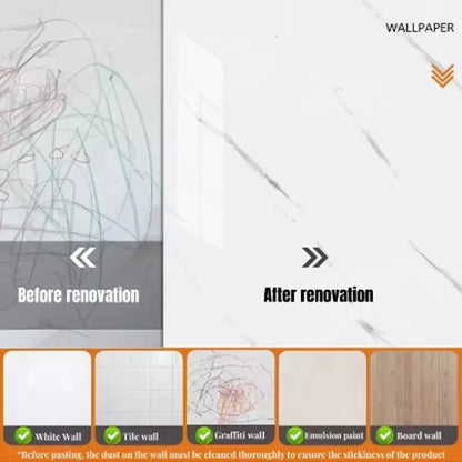 Marble Foam Wall Tile Sticker - Waterproof Self-Adhesive Wallpaper for Bedroom, Living Room & Bathroom
