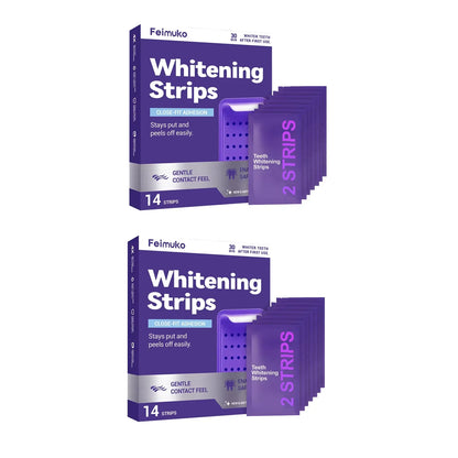 Purple Teeth Whitening Strips - Advanced Whitening Gel for Yellow Teeth Stain Removal & Bright Smile Care