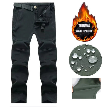 Men’s Fleece Softshell Cargo Pants M–5XL – Winter Outdoor Hiking, Fishing, Climbing & Camping Tactical Trousers