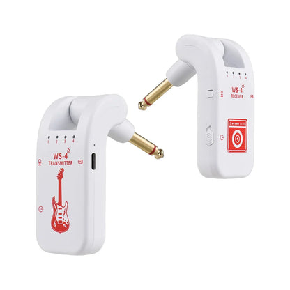 2.4G Wireless Guitar System – Transmitter & Receiver Set for Electric Guitar & Bass, 48K/16bit Real-Time Audio Transmission