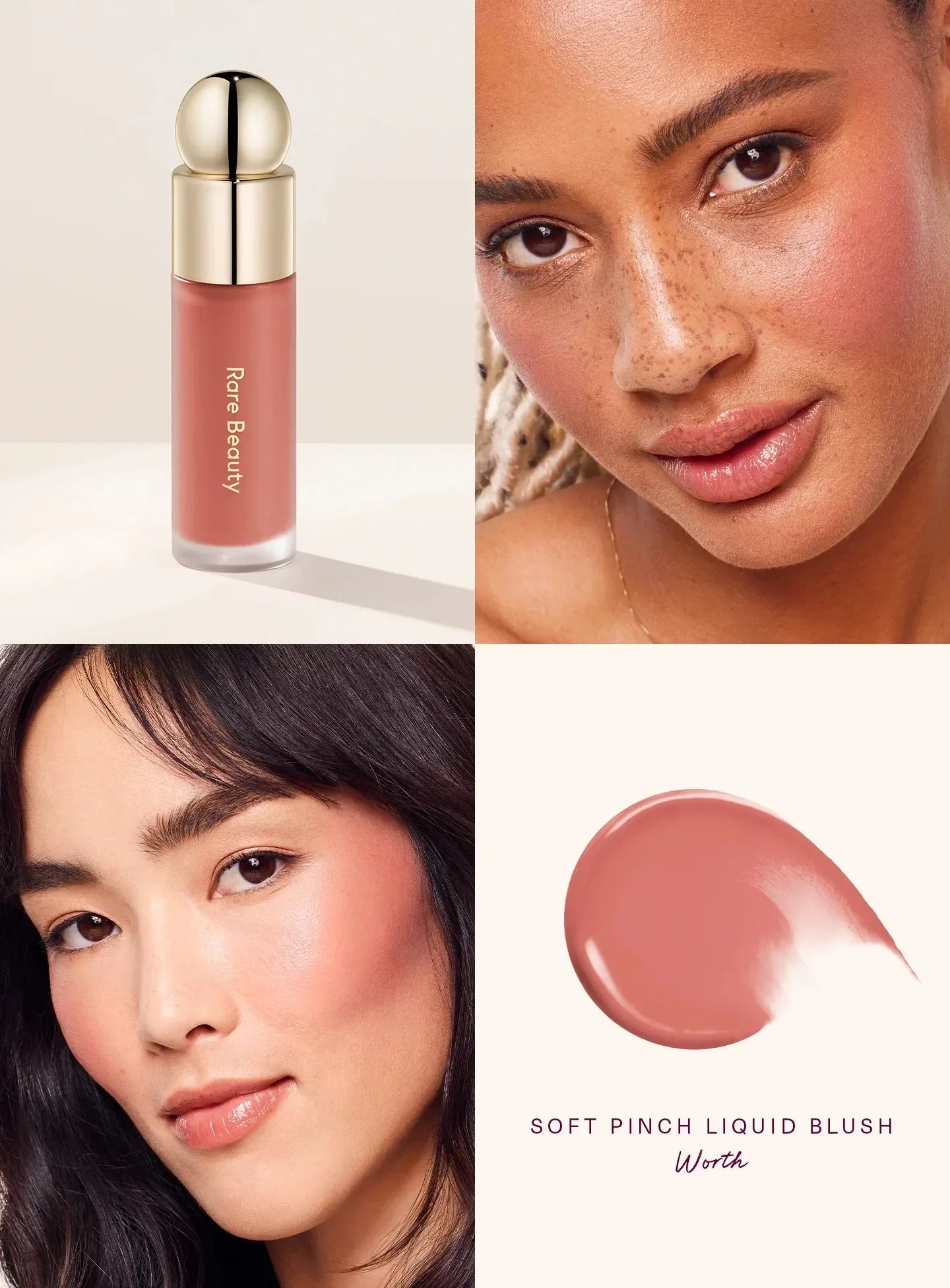 Rare Beauty Soft Pinch Liquid Blush - Long Lasting Silky Smooth Plump Makeup for Natural Glow