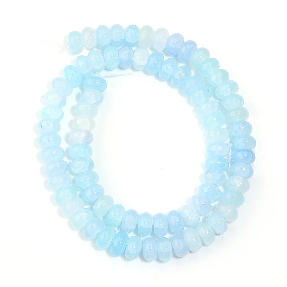 5x8mm Natural Abacus Rondelle Beads - Glass Wheel Loose Charms for DIY Bracelets & Jewelry Making Supplies