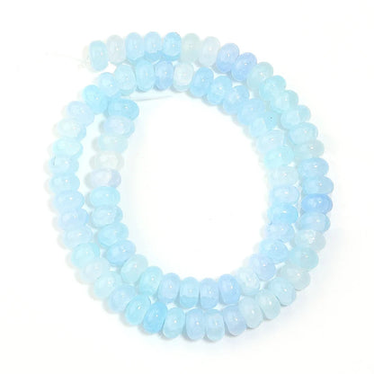 5x8mm Natural Abacus Rondelle Beads - Glass Wheel Loose Charms for DIY Bracelets & Jewelry Making Supplies