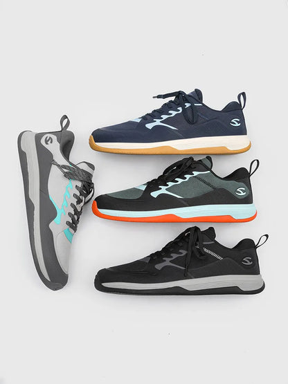 HOBIBEAR Unisex Walking Sneakers – Lace-Up Artificial Leather Hiking & Running Shoes for Men & Women