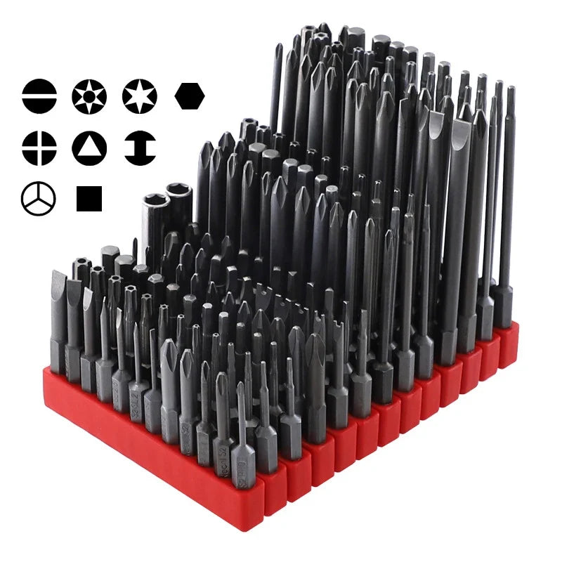 12Pcs 1/4 Inch Magnetic Screwdriver Bits - 50mm 75mm 100mm Long Power Tool Bit Set