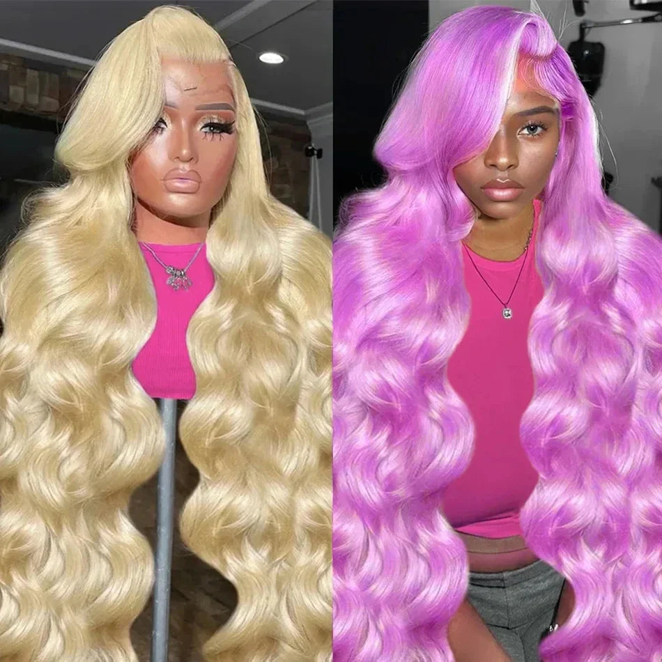 613 Honey Blonde 13x6 HD Lace Front Wig – Body Wave Transparent Human Hair Wig for Black Women