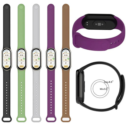 Sport Silicone Strap for Xiaomi Mi Band 9/8 NFC – Replacement Smartwatch Wristband Bracelet
