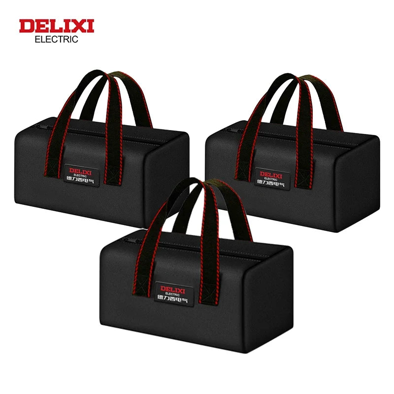 DELIXI ELECTRIC Tool Bag - Portable Oxford Cloth Storage Organizer for Electricians, Carpenters & Repairs