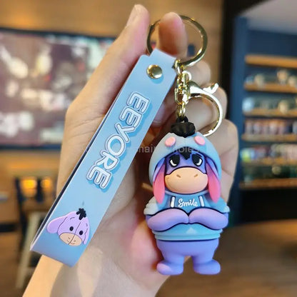 Anime Disney Cartoon Keychain – Gummed Girl, Mermaid & Princess Keyring, Cute Snow White & Alice Toy Gift