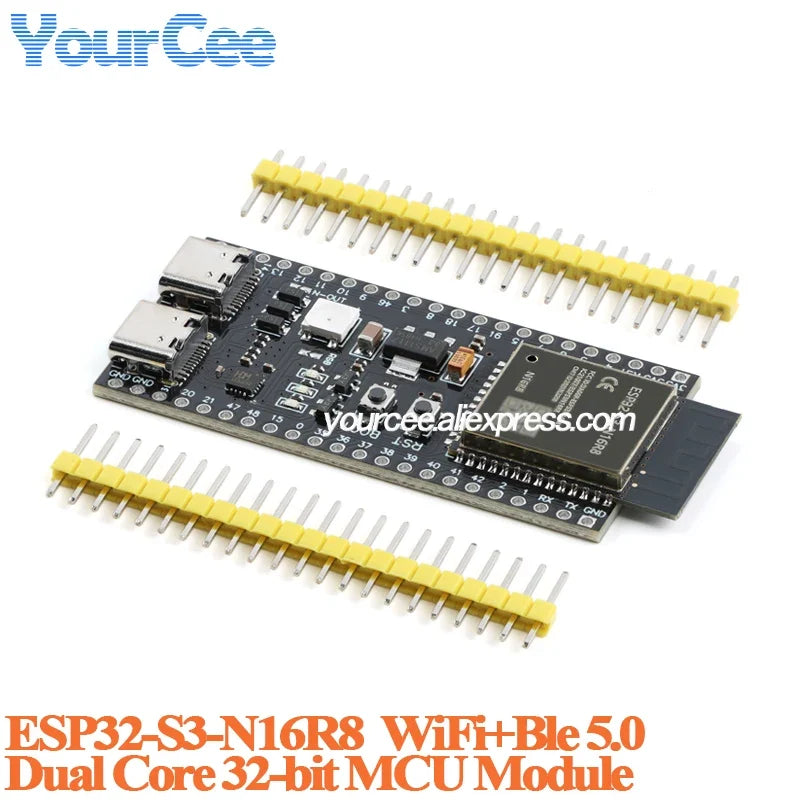 ESP32-S3 Dual Type-C Development Board - N16R8 N8R2 Core Module with Antenna Base for IoT Projects