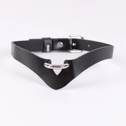 UYEE Harajuku PU Leather Punk Choker Necklace – Gothic Y2K Style Adjustable Collar Belt Pendant Jewelry for Men & Women