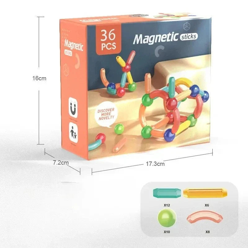 Magnetic Building Block Cube Set - Creative STEM Puzzle Toy for Baby Brain Development & Early Learning