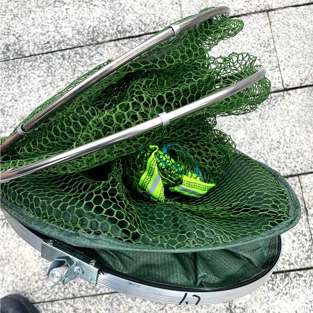 Folding Fishing Net 1.7m-3m – Large Shrimp, Carp & Crab Trap Creel for Surfcasting Accessories