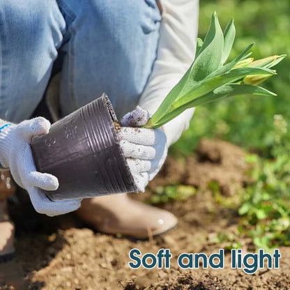 50pcs Black Plastic Seedling Pots – Breathable Nursery Containers for Seed Starting & Plant Cuttings